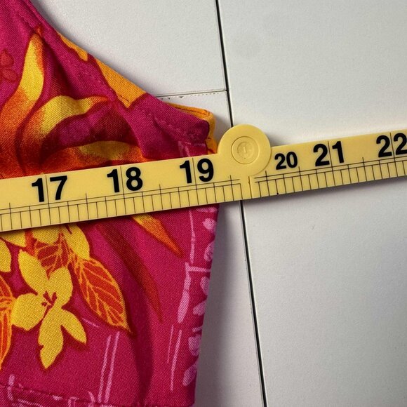 Vintage Expressions Pink Tropical Floral Maxi Dress | Size 12 - Picture 4 of 4